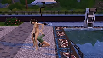 Jovem Assedia Sexualmente Empregada Perto Da Piscina Em Um Vídeo 3d Explícito